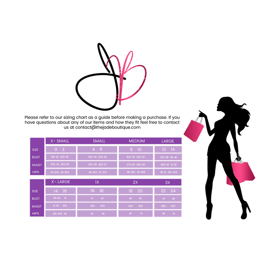 Size Chart Jade Boutique